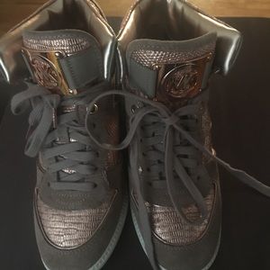 Michael Kors high top wedged sneakers